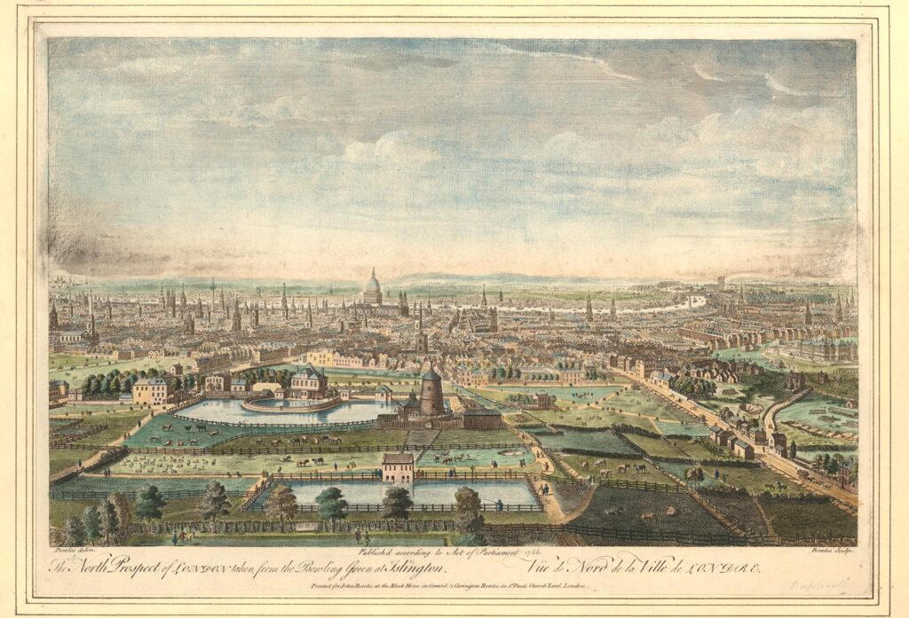 The City of London from the New River Head, Islington, 1752. © The Trustees of the British Museum. Shared under a Creative Commons Attribution-NonCommercial-ShareAlike 4.0 International (CC BY-NC-SA 4.0) licence.
