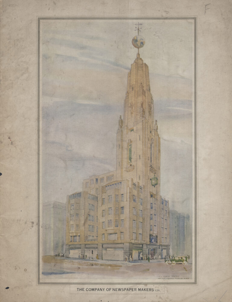 Design for the Newspaper Makers' Hall, 1931. With permission of the Stationers' Company Archive